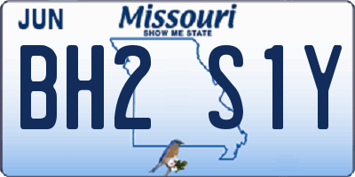 MO license plate BH2S1Y