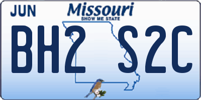 MO license plate BH2S2C