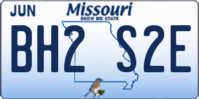 MO license plate BH2S2E