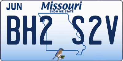 MO license plate BH2S2V