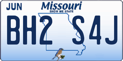 MO license plate BH2S4J