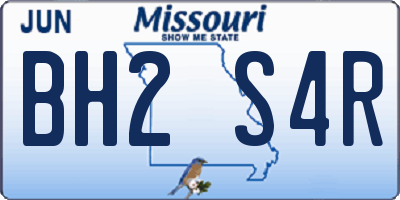 MO license plate BH2S4R