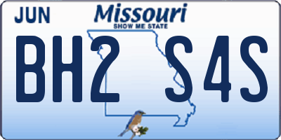 MO license plate BH2S4S