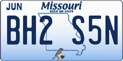 MO license plate BH2S5N