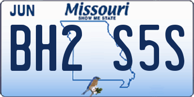 MO license plate BH2S5S
