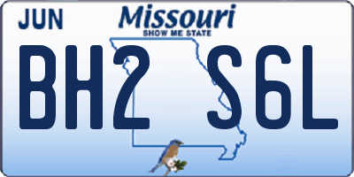 MO license plate BH2S6L