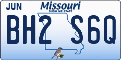 MO license plate BH2S6Q