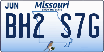 MO license plate BH2S7G
