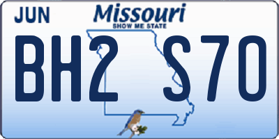 MO license plate BH2S7O