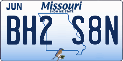 MO license plate BH2S8N