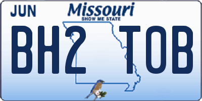 MO license plate BH2T0B