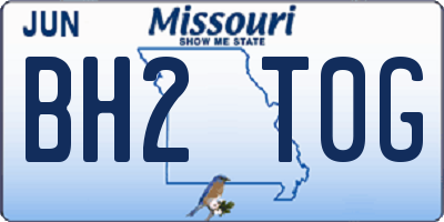 MO license plate BH2T0G