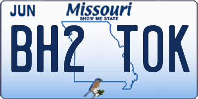 MO license plate BH2T0K