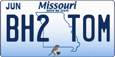MO license plate BH2T0M