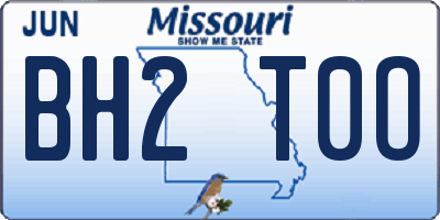 MO license plate BH2T0O