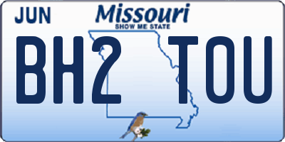 MO license plate BH2T0U