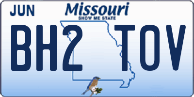 MO license plate BH2T0V