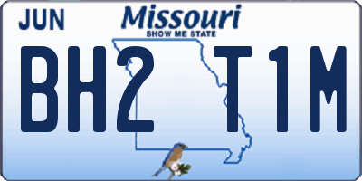 MO license plate BH2T1M