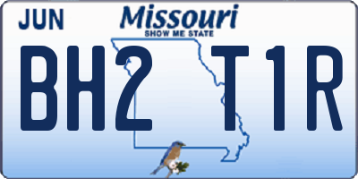 MO license plate BH2T1R