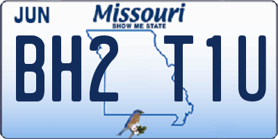 MO license plate BH2T1U