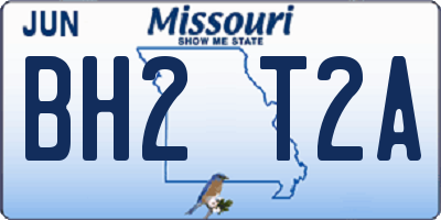 MO license plate BH2T2A