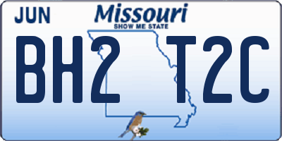 MO license plate BH2T2C