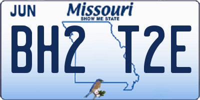 MO license plate BH2T2E