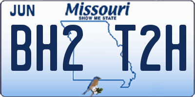 MO license plate BH2T2H