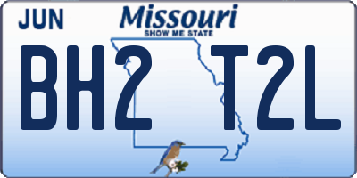 MO license plate BH2T2L