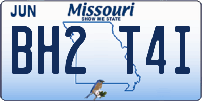 MO license plate BH2T4I