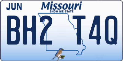 MO license plate BH2T4Q