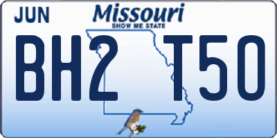 MO license plate BH2T5O
