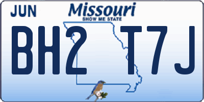 MO license plate BH2T7J