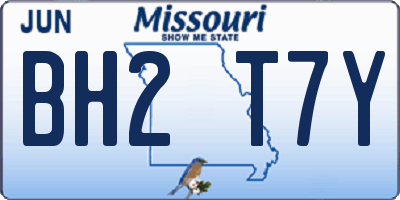 MO license plate BH2T7Y