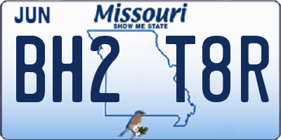 MO license plate BH2T8R