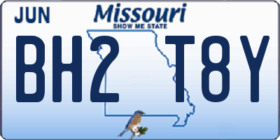 MO license plate BH2T8Y