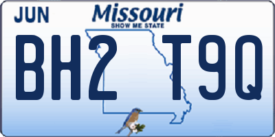 MO license plate BH2T9Q