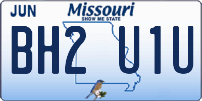 MO license plate BH2U1U