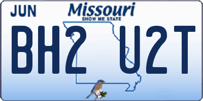 MO license plate BH2U2T
