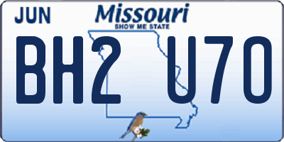 MO license plate BH2U7O