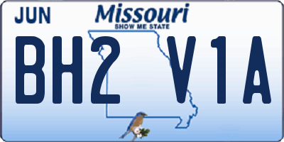 MO license plate BH2V1A