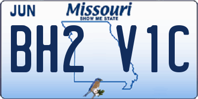 MO license plate BH2V1C