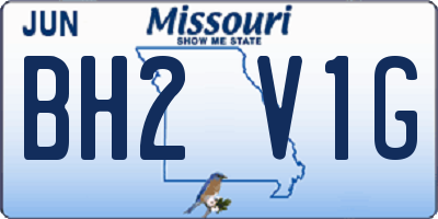 MO license plate BH2V1G