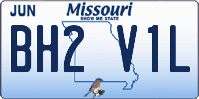 MO license plate BH2V1L