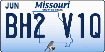 MO license plate BH2V1Q