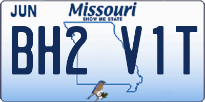MO license plate BH2V1T
