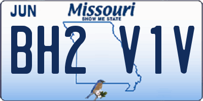 MO license plate BH2V1V