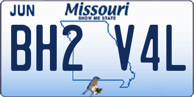 MO license plate BH2V4L