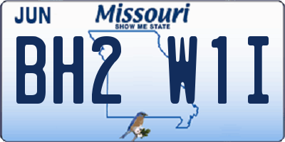 MO license plate BH2W1I