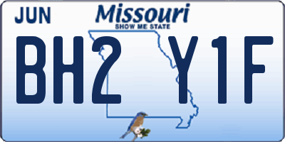 MO license plate BH2Y1F